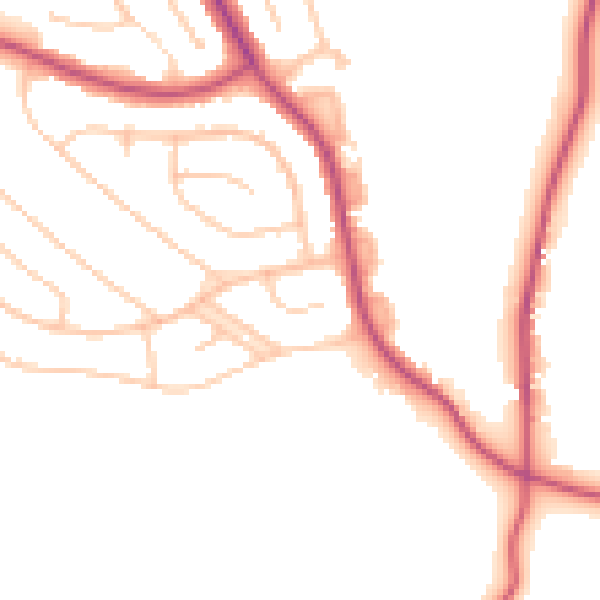 Daytime road noise heatmap for CR0 0BX