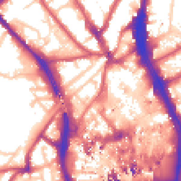 Daytime road noise heatmap for CR0 1XZ