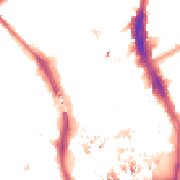 Night-time road noise heatmap for CR0 1XZ
