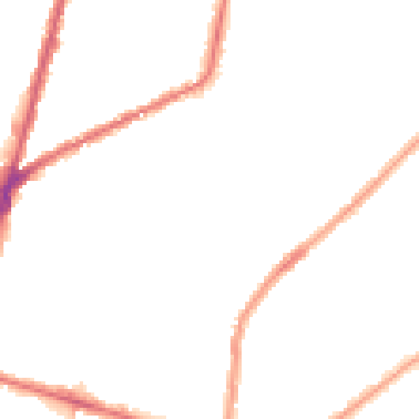 Night-time road noise heatmap for CR0 2DF