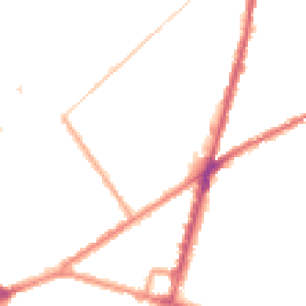 Night-time road noise heatmap for CR0 2QU