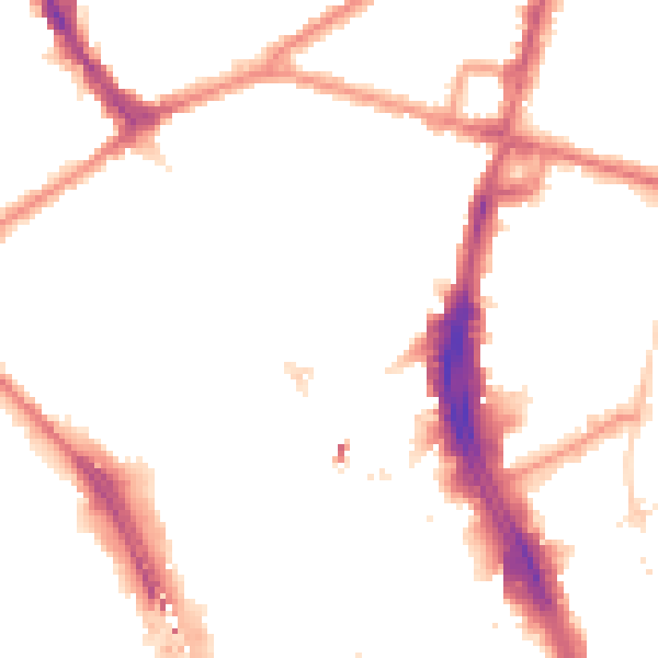 Night-time road noise heatmap for CR0 2UD