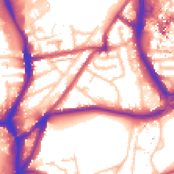 Daytime road noise heatmap for CR0 4BR