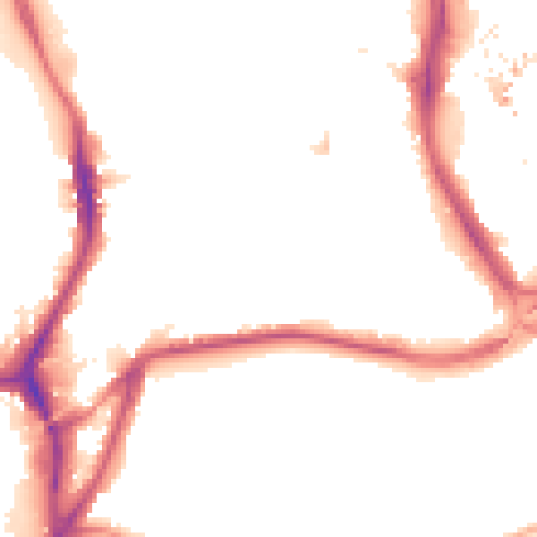 Night-time road noise heatmap for CR0 4BR