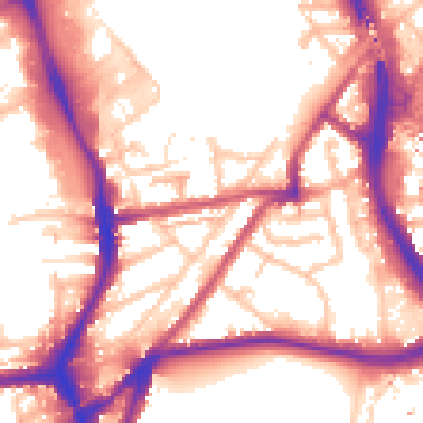 Daytime road noise heatmap for CR0 4JH