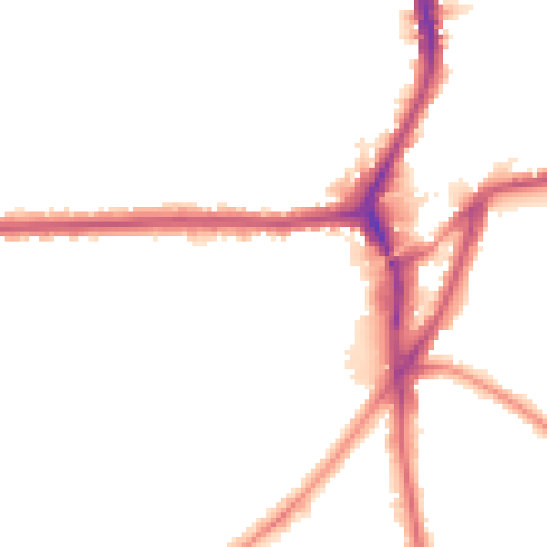 Night-time road noise heatmap for CR0 4QL