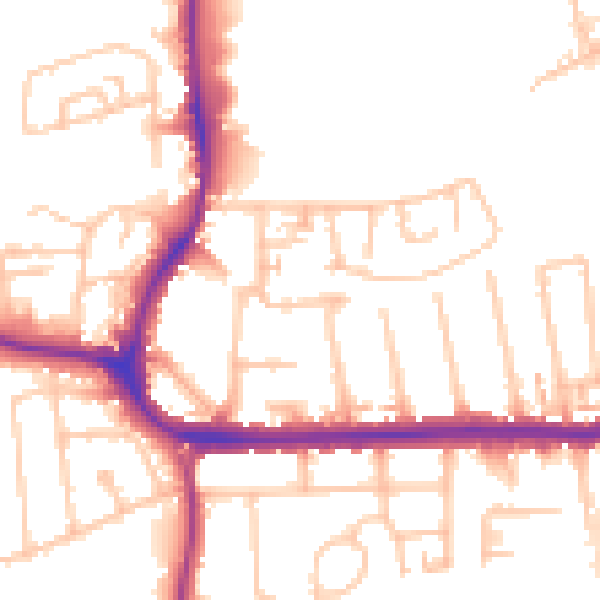 Daytime road noise heatmap for CR0 4SB