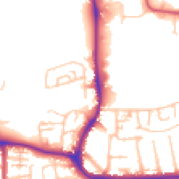Daytime road noise heatmap for CR0 4UA