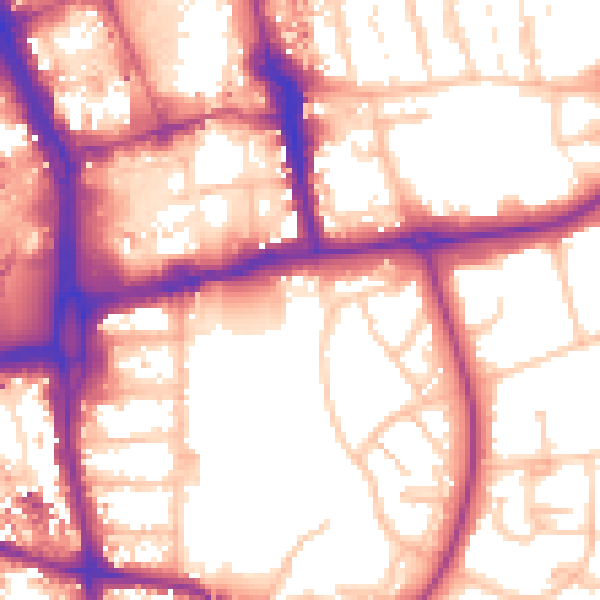Daytime road noise heatmap for CR0 5PB