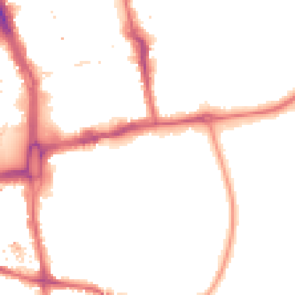 Night-time road noise heatmap for CR0 5PB