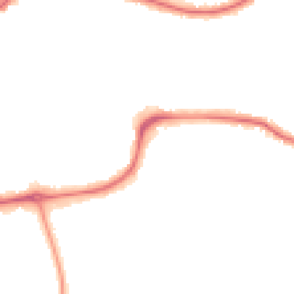 Night-time road noise heatmap for CR0 5QH