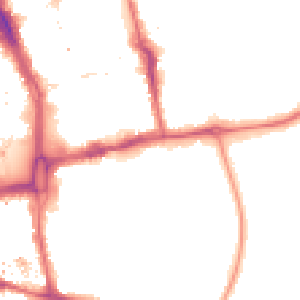 Night-time road noise heatmap for CR0 5QN