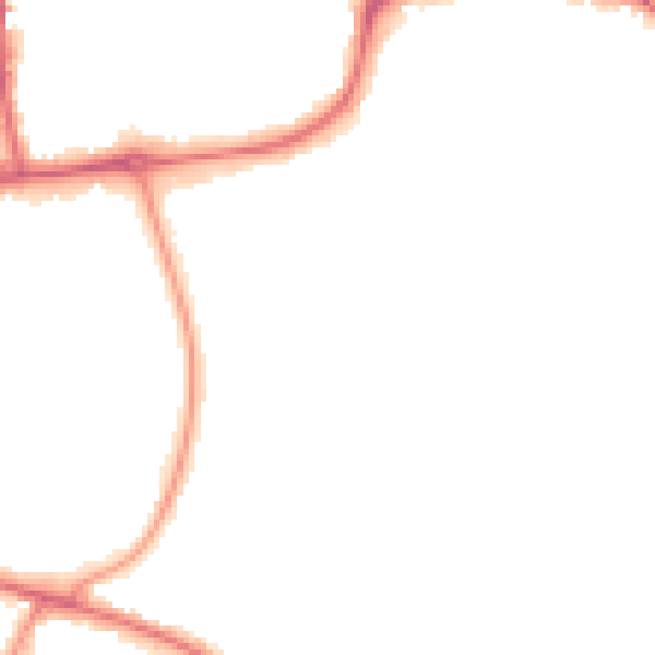 Night-time road noise heatmap for CR0 5UU