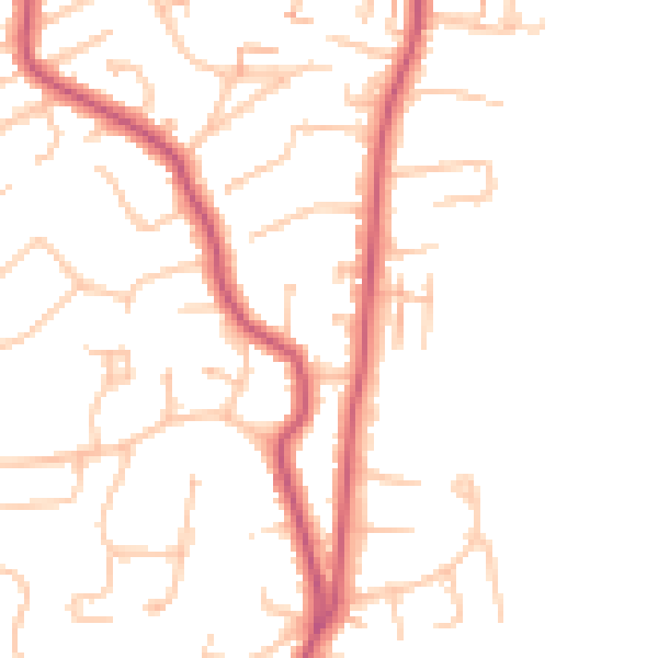 Daytime road noise heatmap for CR0 7LZ
