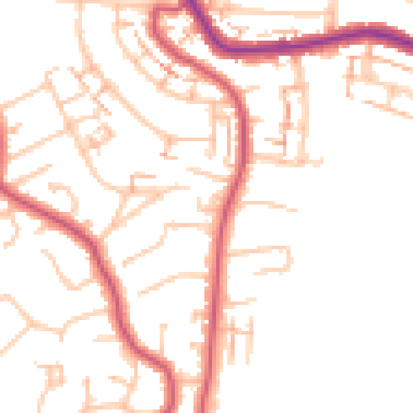 Daytime road noise heatmap for CR0 7NY