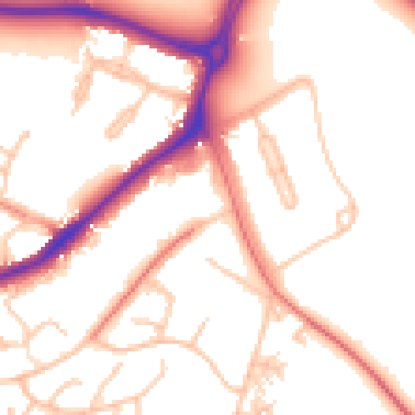 Daytime road noise heatmap for CR0 9AN