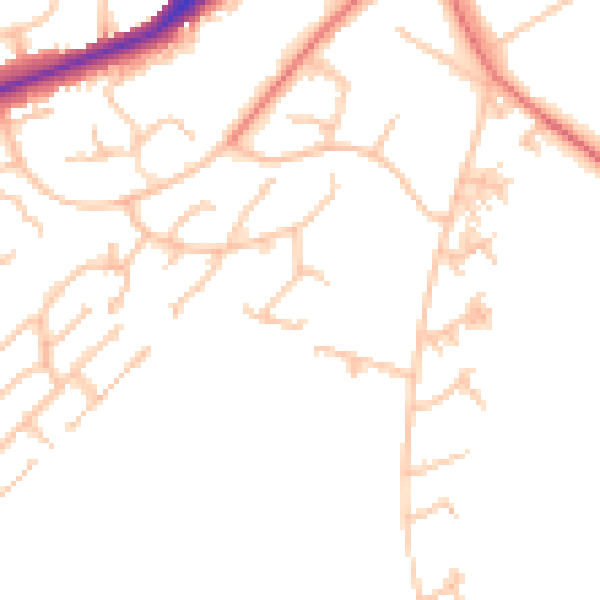 Daytime road noise heatmap for CR0 9NA