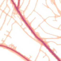 Daytime road noise heatmap for CR2 0AJ
