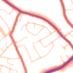 Daytime road noise heatmap for CR2 0AS