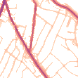 Daytime road noise heatmap for CR2 0BA
