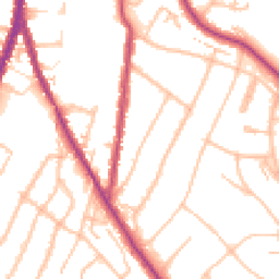 Daytime road noise heatmap for CR2 0BB