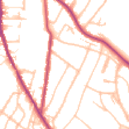 Daytime road noise heatmap for CR2 0BL
