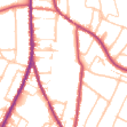 Daytime road noise heatmap for CR2 0BS