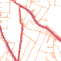 Daytime road noise heatmap for CR2 0BU