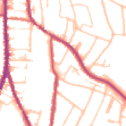 Daytime road noise heatmap for CR2 0BZ