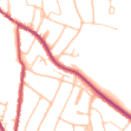 Daytime road noise heatmap for CR2 0DD