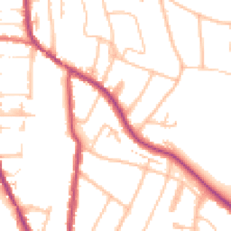 Daytime road noise heatmap for CR2 0DE