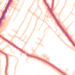 Daytime road noise heatmap for CR2 0DN