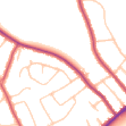 Daytime road noise heatmap for CR2 0DP