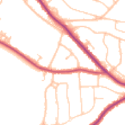 Daytime road noise heatmap for CR2 0DQ