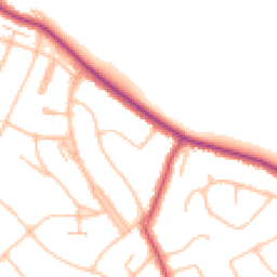 Daytime road noise heatmap for CR2 0DR