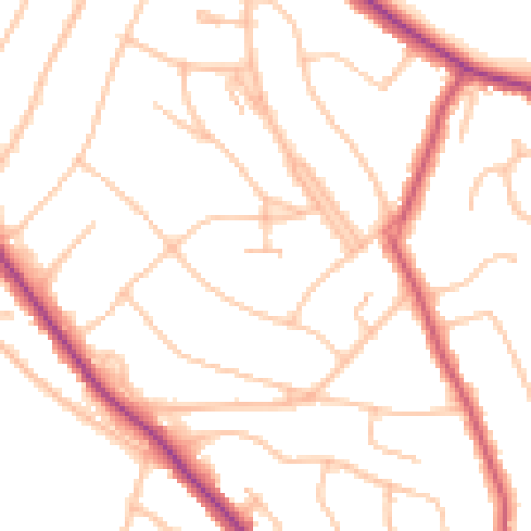 Daytime road noise heatmap for CR2 0ER
