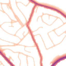 Daytime road noise heatmap for CR2 0JS