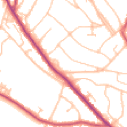 Daytime road noise heatmap for CR2 0JZ
