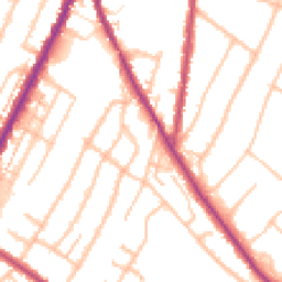 Daytime road noise heatmap for CR2 0NJ
