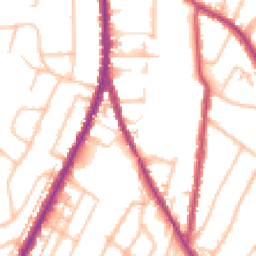 Daytime road noise heatmap for CR2 0PG