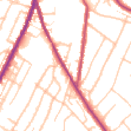 Daytime road noise heatmap for CR2 0PH