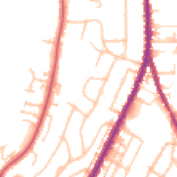 Daytime road noise heatmap for CR2 6BQ
