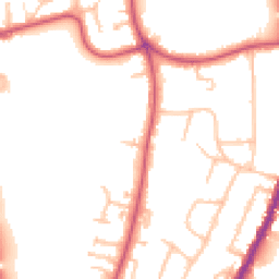 Daytime road noise heatmap for CR2 6DX