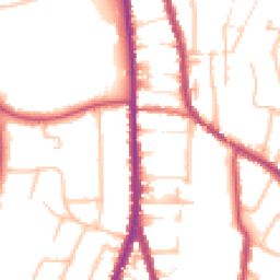 Daytime road noise heatmap for CR2 6EG