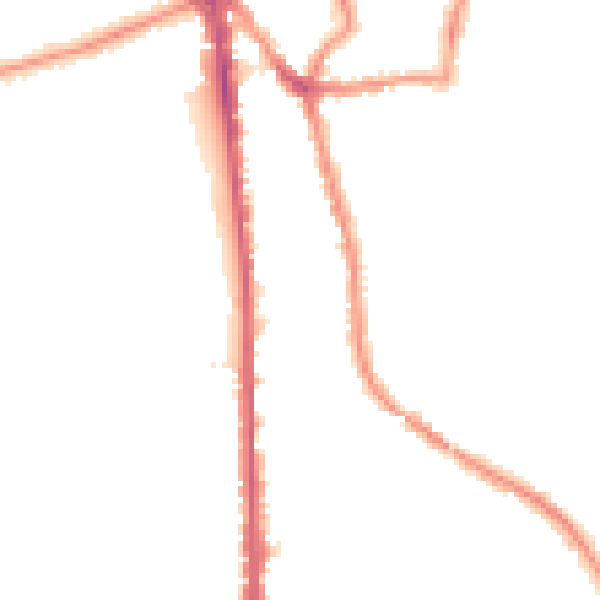 Night-time road noise heatmap for CR2 6HS