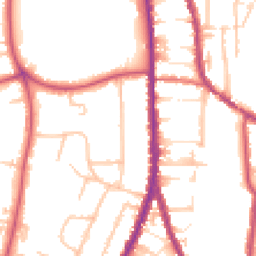 Daytime road noise heatmap for CR2 6JE