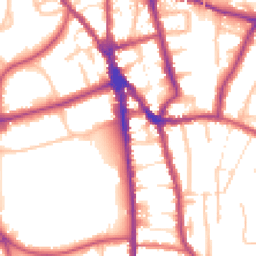 Daytime road noise heatmap for CR2 6JU