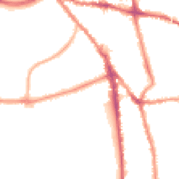 Night-time road noise heatmap for CR2 6LF