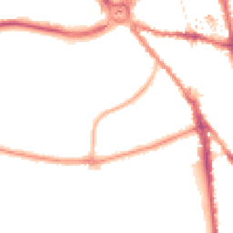 Night-time road noise heatmap for CR2 6LL