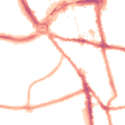 Night-time road noise heatmap for CR2 6LU